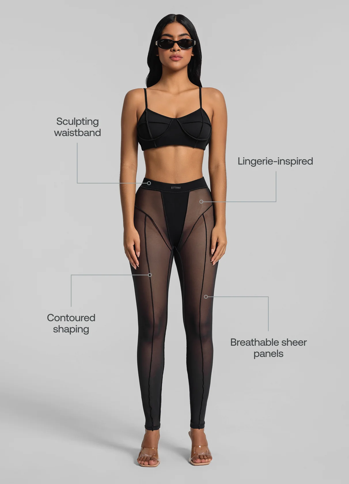 Semi-Sheer High-Rise Leggings - Image 2