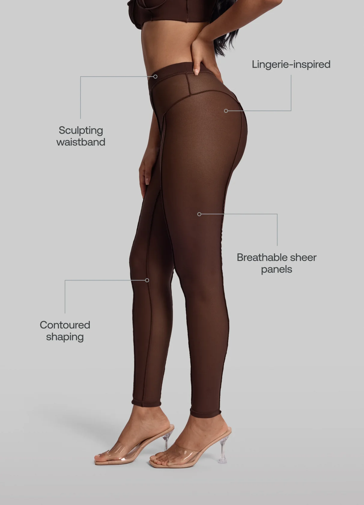Semi-Sheer High-Rise Leggings - Image 2
