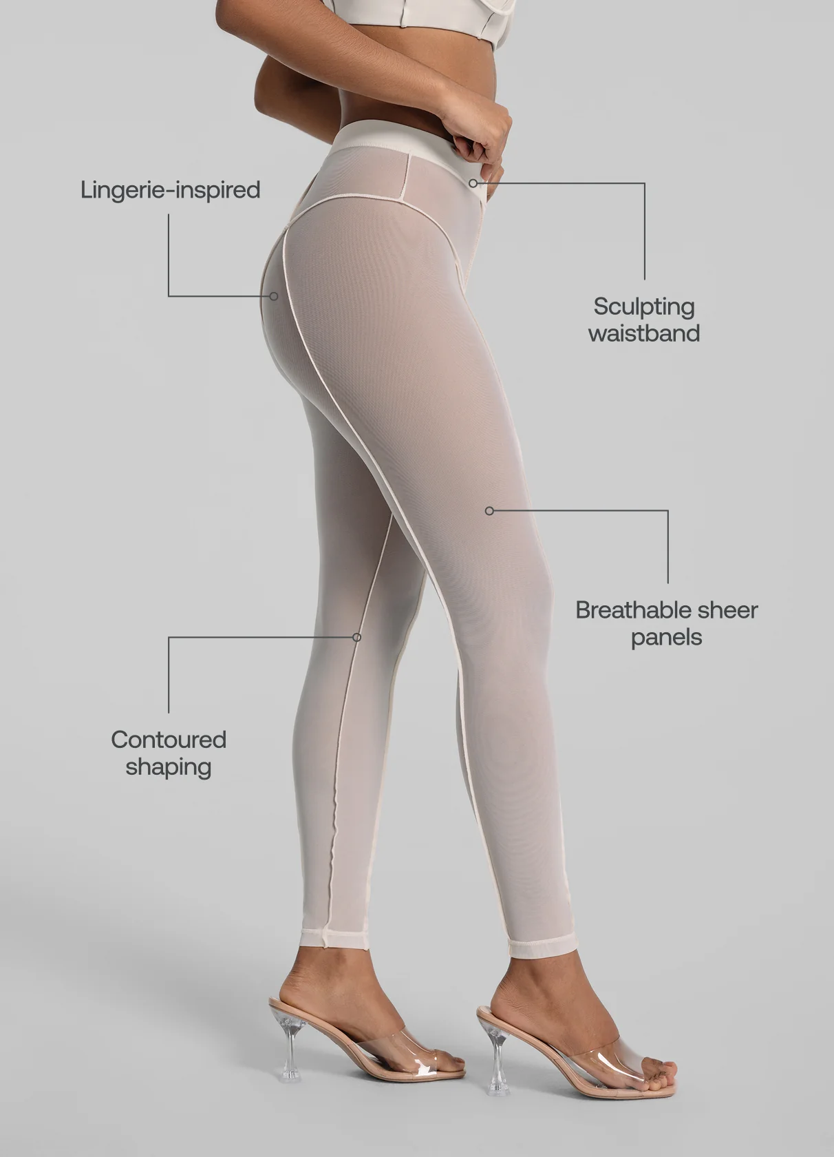 Semi-Sheer High-Rise Leggings - Image 2