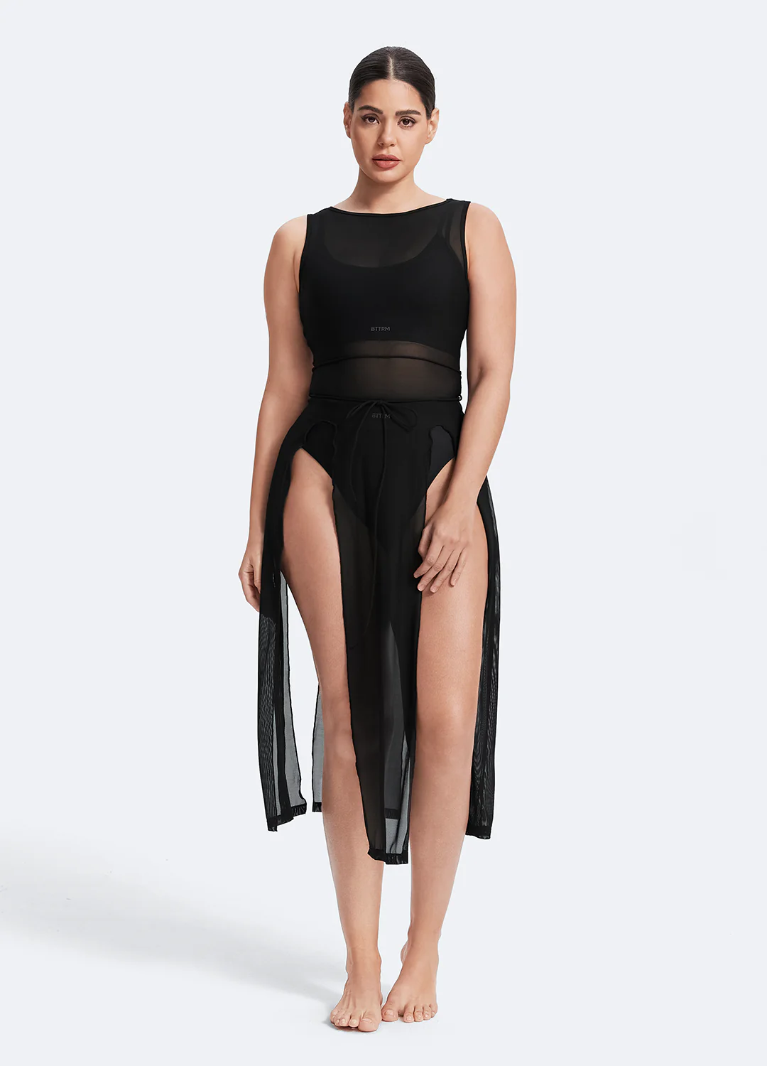 Sleek Dance Dress with Ties - Image 7