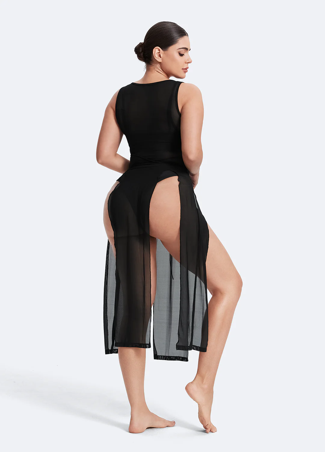Sleek Dance Dress with Ties - Image 8