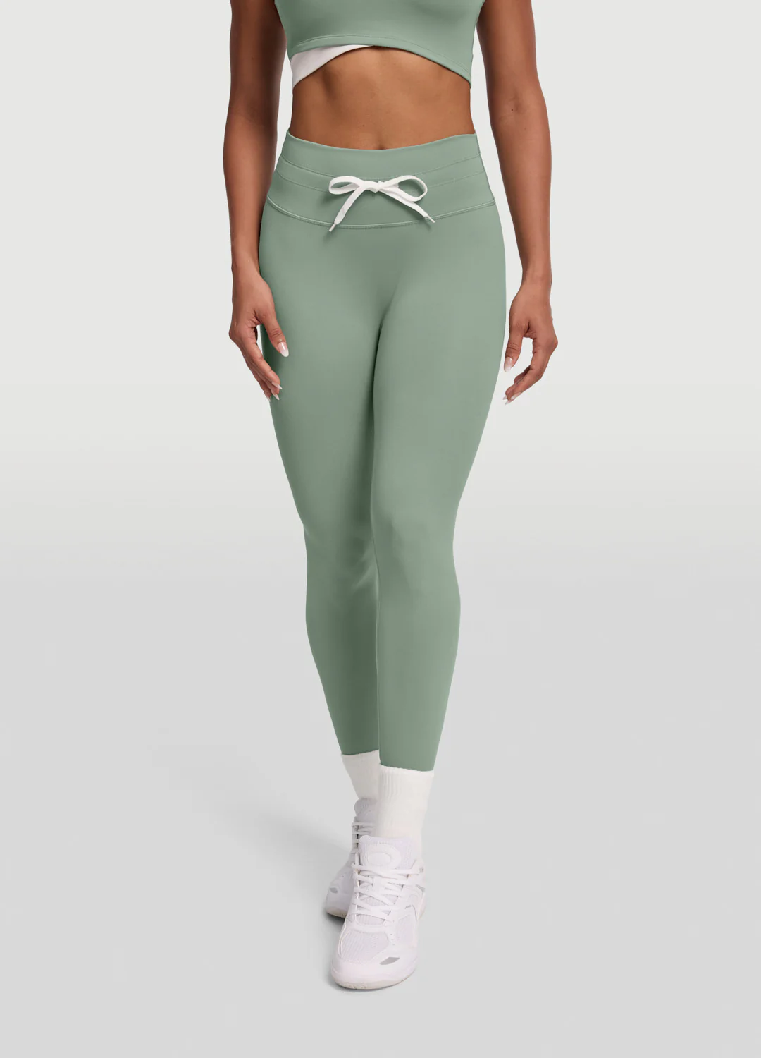 Sleek Drawstring Leggings - Image 2