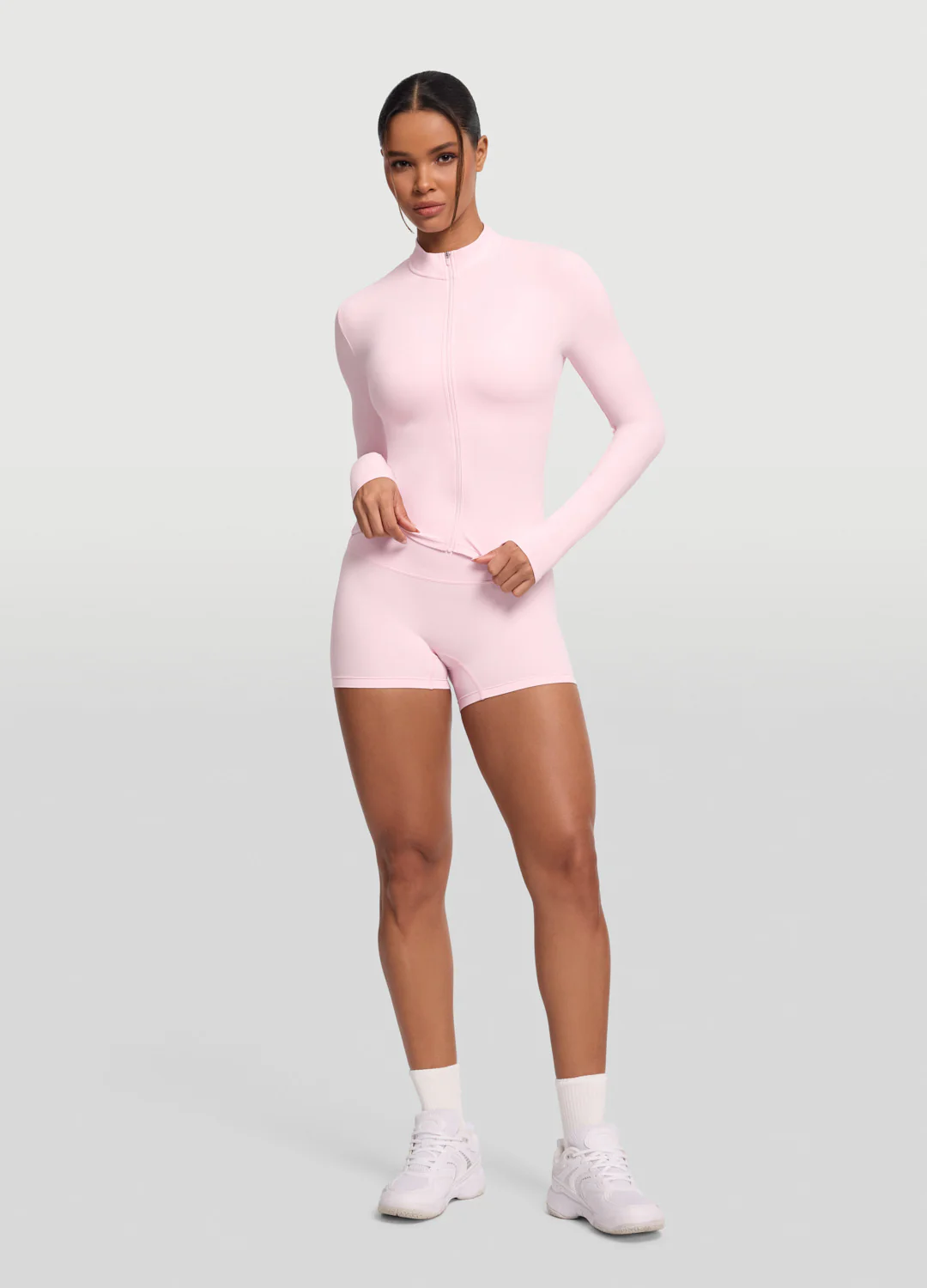 Sleek Zip-Up Long Sleeve Jacket - Image 2