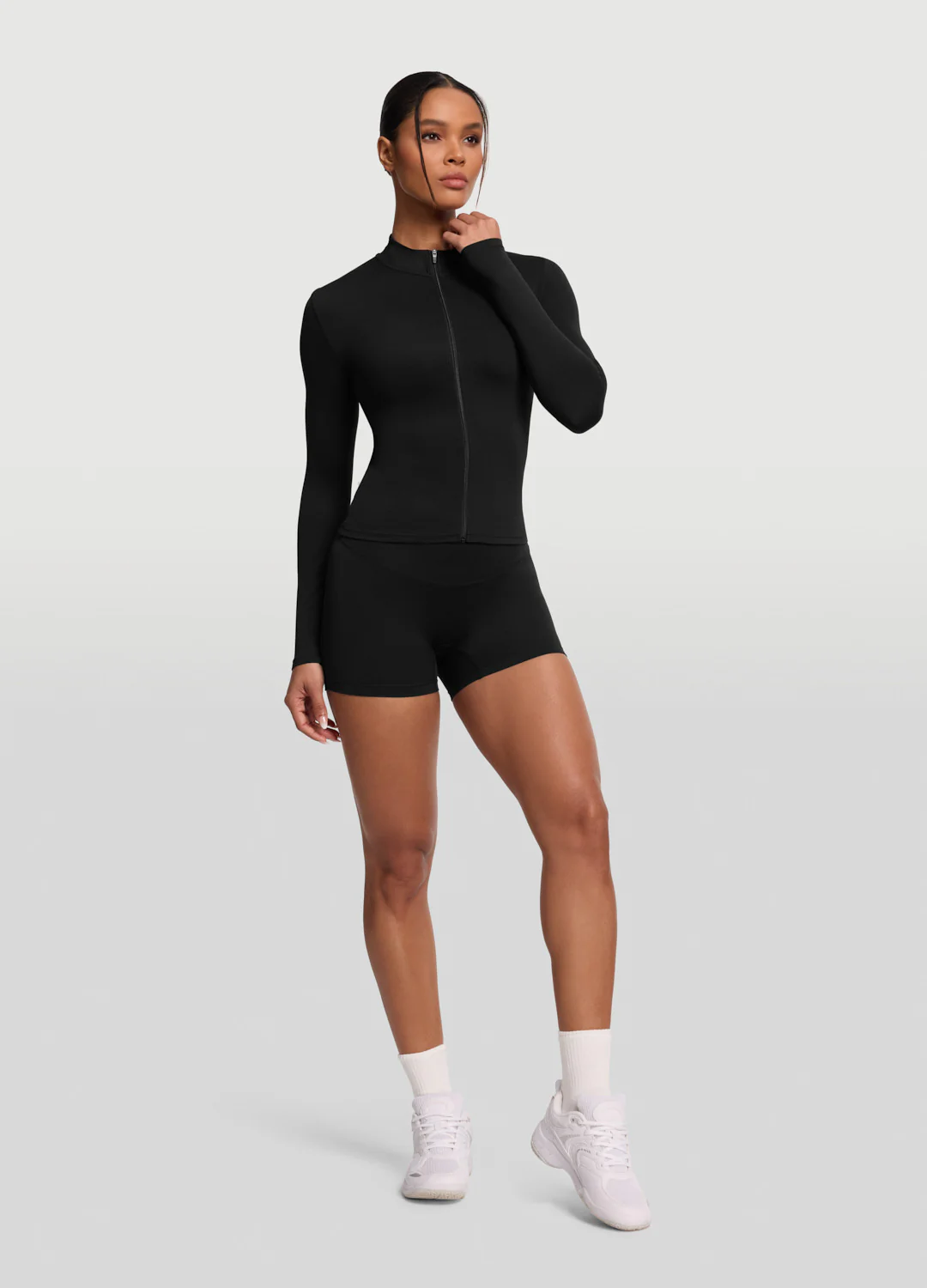 Sleek Zip-Up Long Sleeve Jacket - Image 6