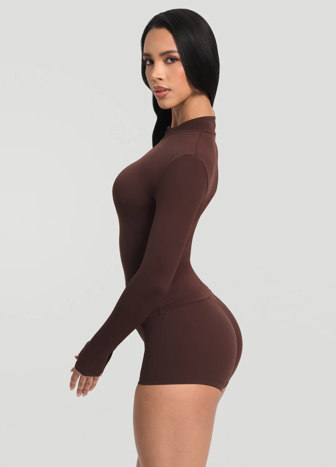 Sleek Zip-Up Long Sleeve Jacket - Image 2