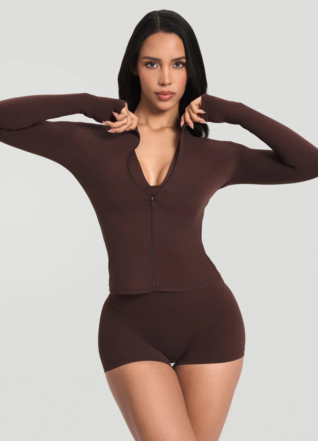 Sleek Zip-Up Long Sleeve Jacket - Image 4