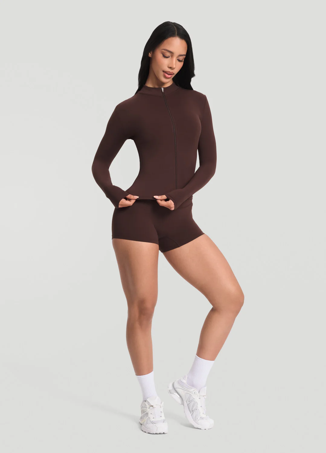 Sleek Zip-Up Long Sleeve Jacket - Image 5