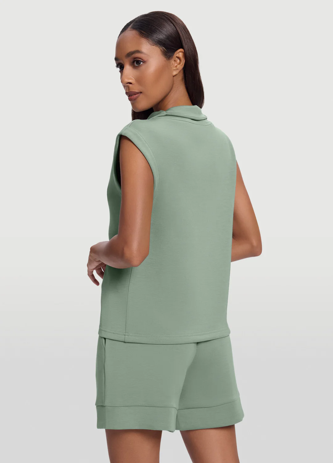 Sleeveless Half-Zip Sweatshirt - Image 5