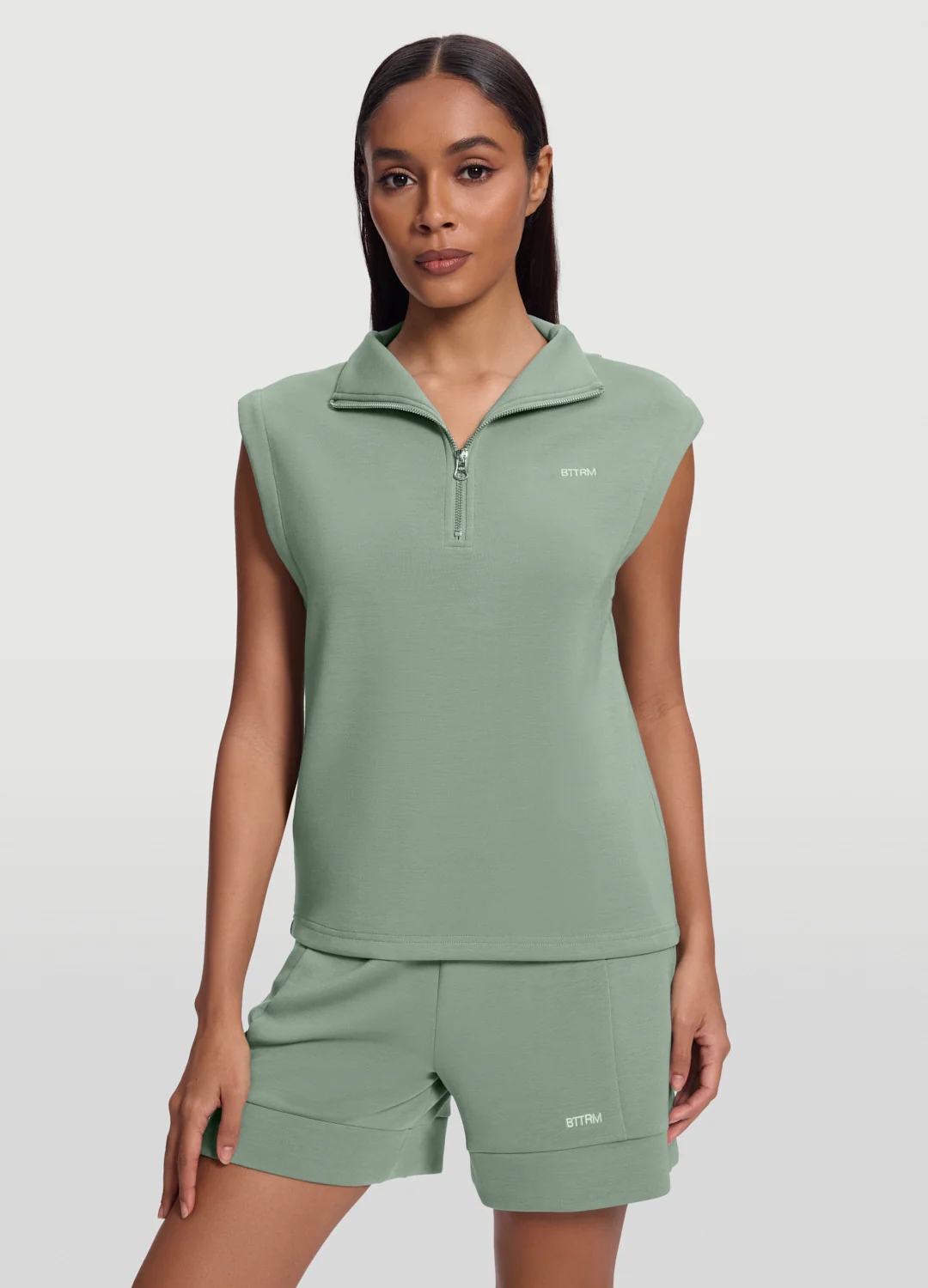 Sleeveless Half-Zip Sweatshirt - Image 6