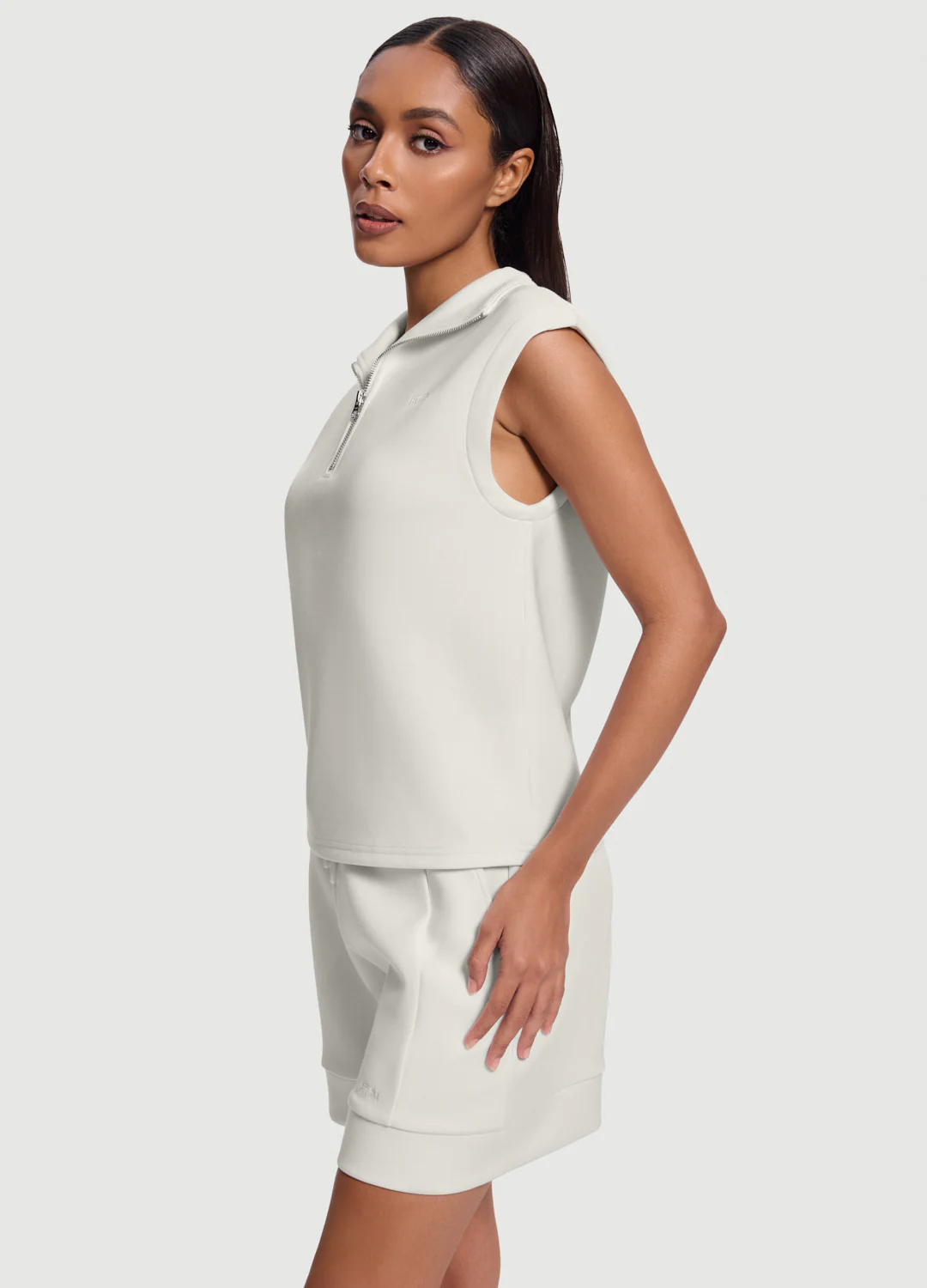 Sleeveless Half-Zip Sweatshirt - Image 2
