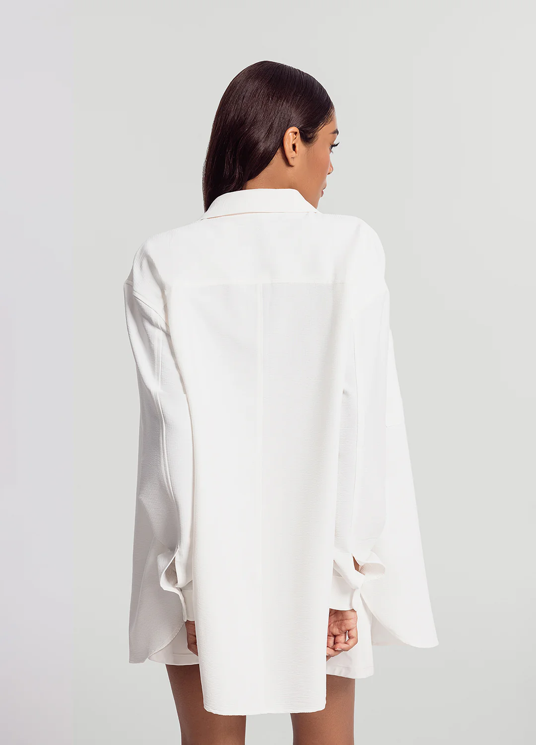 Textured Oversized Button-Up Shirt - Image 5