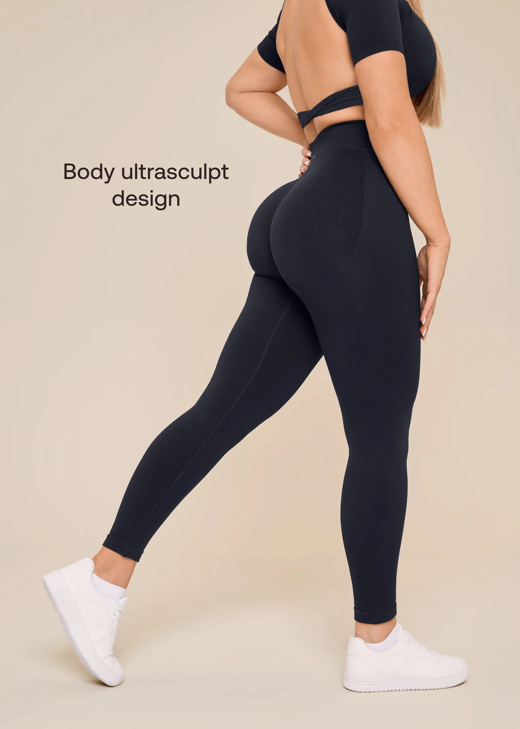 Ultrasculpt High Waisted Butt Lifting Tummy Control Shaping Training Leggings - Image 6
