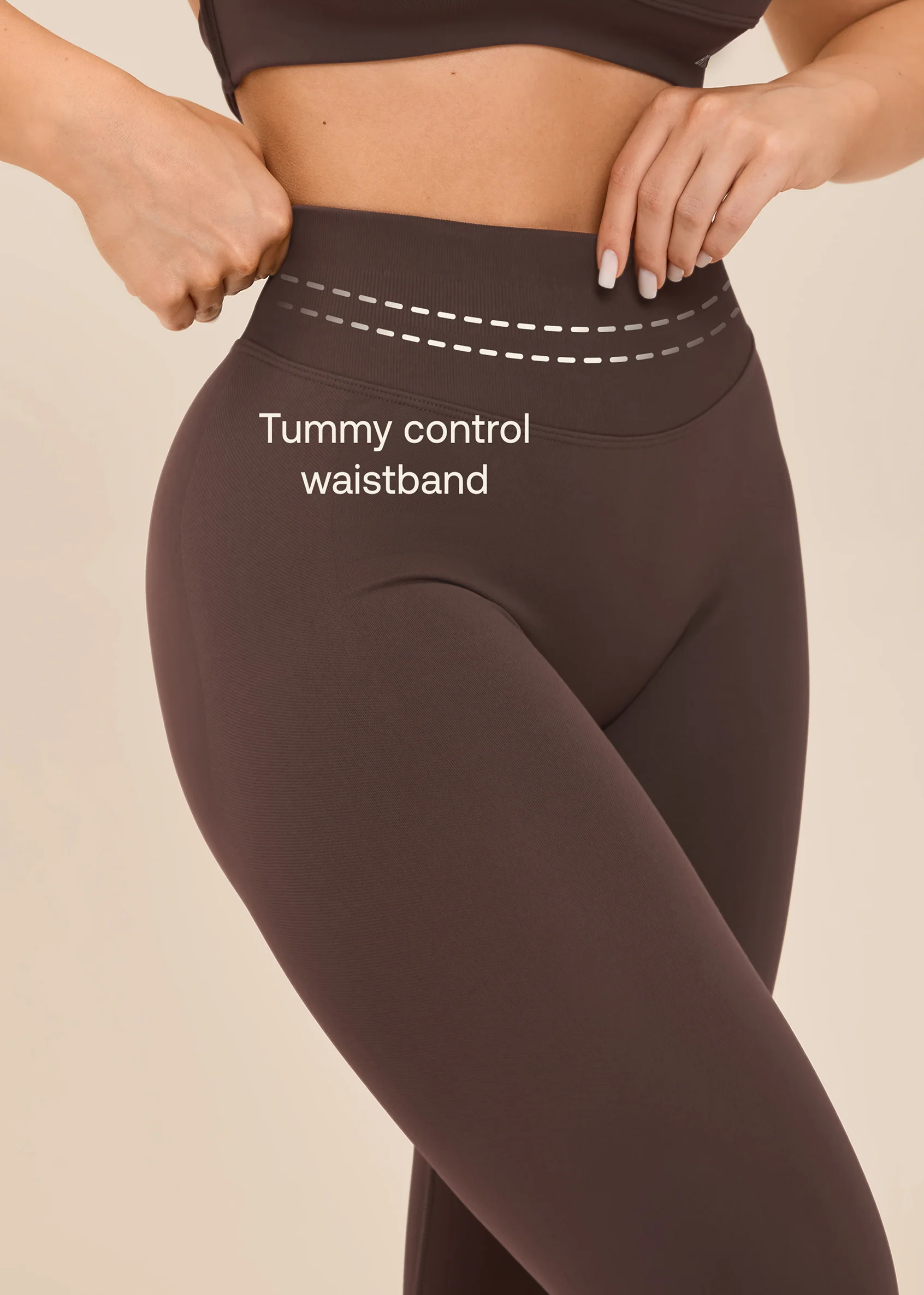 Ultrasculpt High Waisted Butt Lifting Tummy Control Shaping Training Leggings - Image 4
