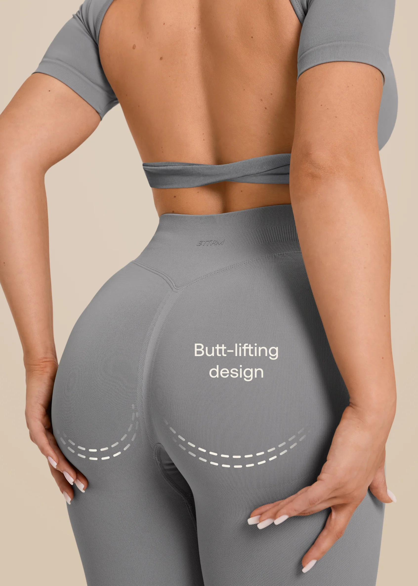Ultrasculpt High Waisted Butt Lifting Tummy Control Shaping Training Leggings - Image 2