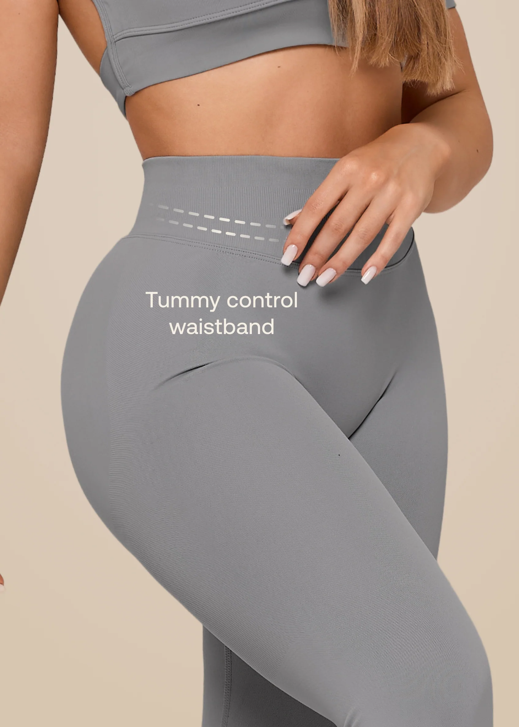 Ultrasculpt High Waisted Butt Lifting Tummy Control Shaping Training Leggings - Image 4