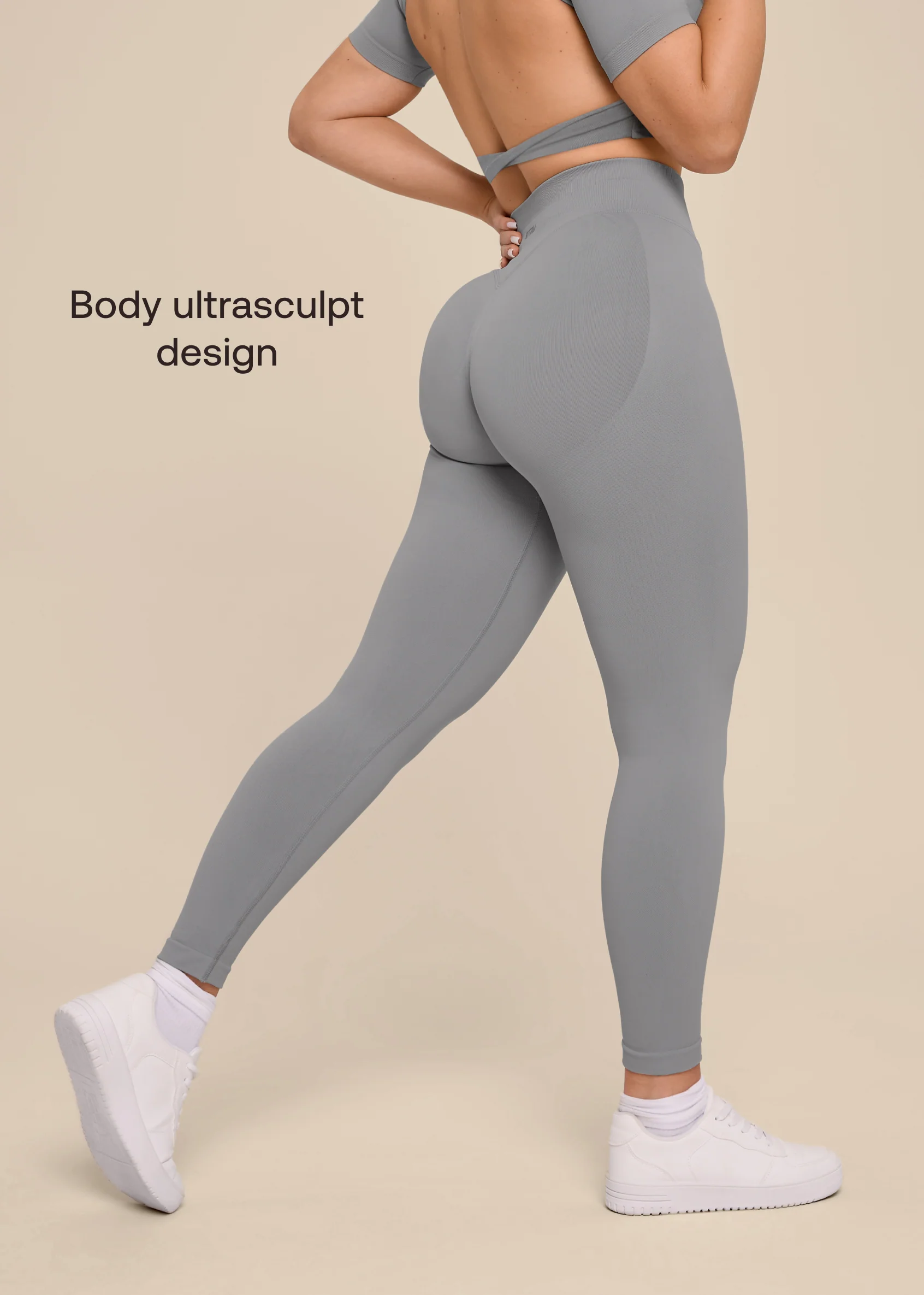 Ultrasculpt High Waisted Butt Lifting Tummy Control Shaping Training Leggings - Image 6
