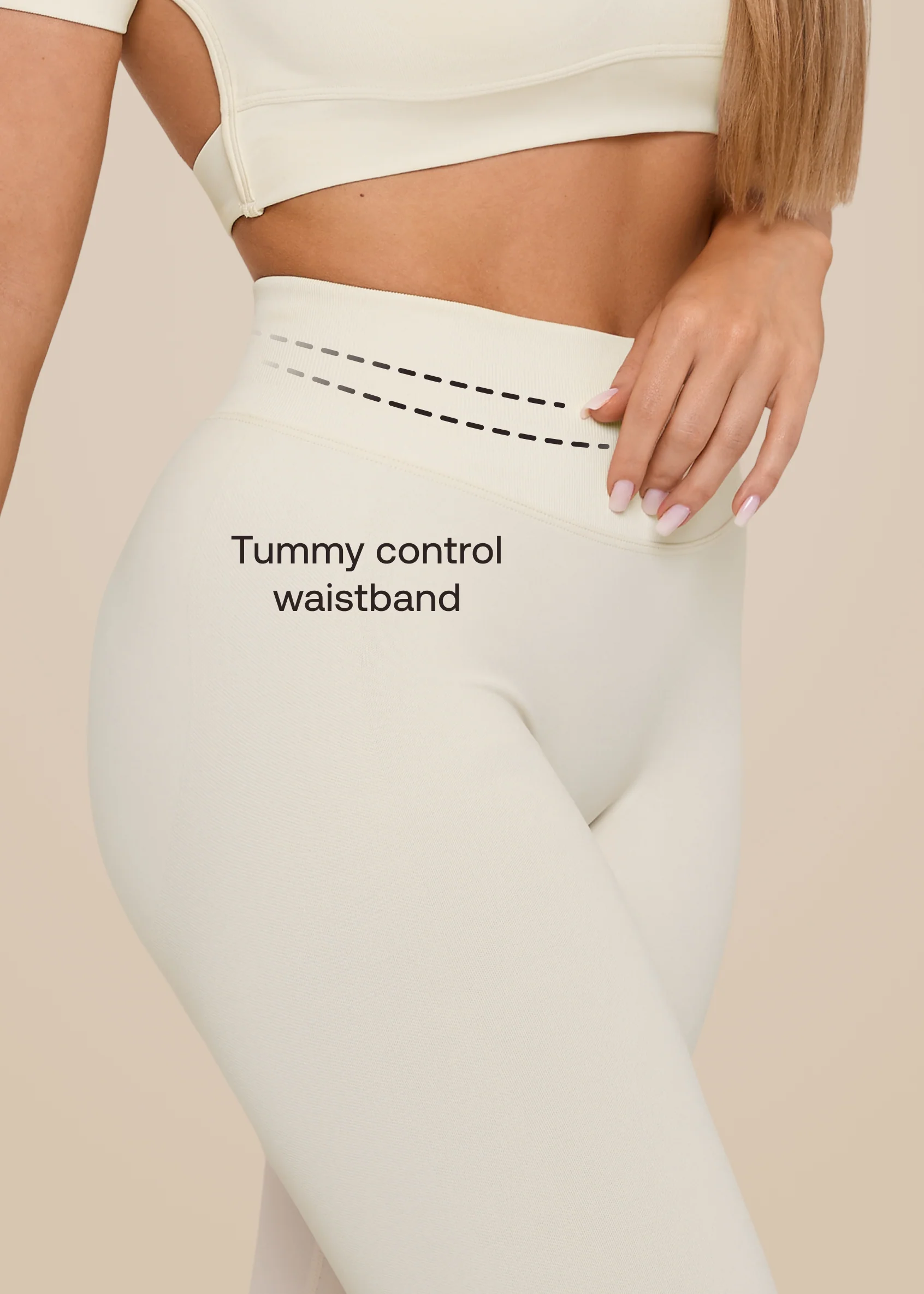 Ultrasculpt High Waisted Butt Lifting Tummy Control Shaping Training Leggings - Image 3