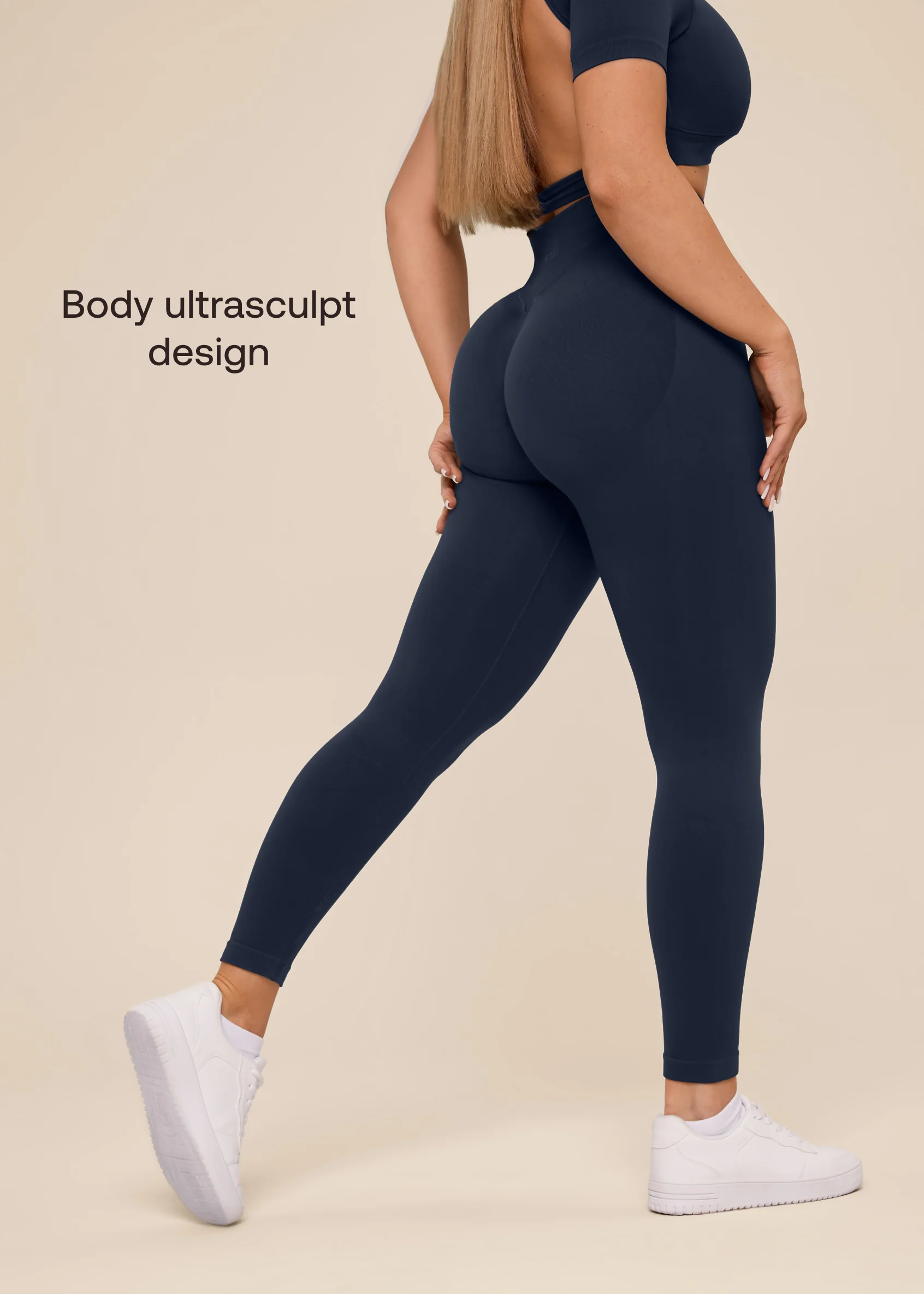 Ultrasculpt High Waisted Butt Lifting Tummy Control Shaping Training Leggings - Image 6