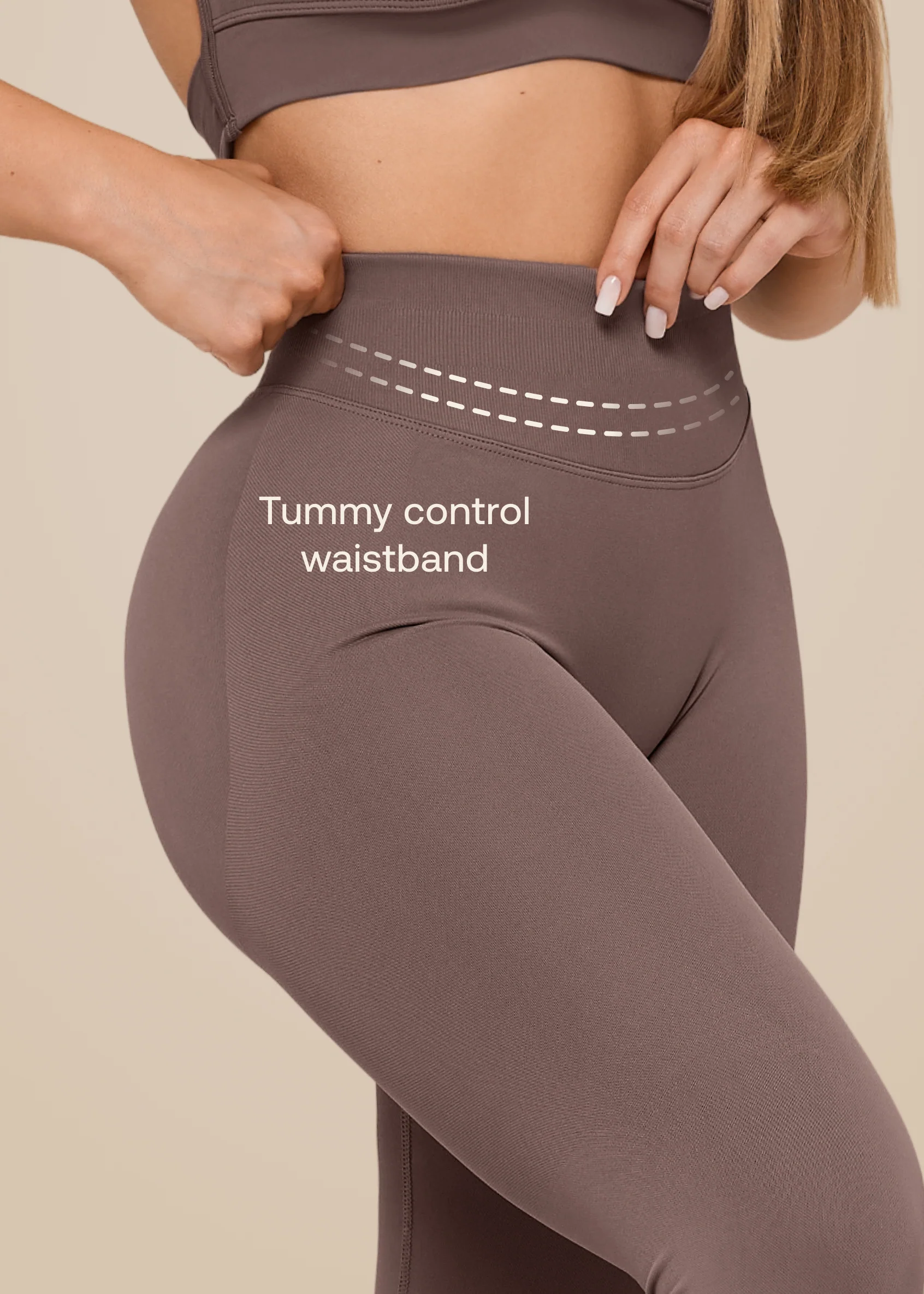 Ultrasculpt High Waisted Butt Lifting Tummy Control Shaping Training Leggings - Image 4