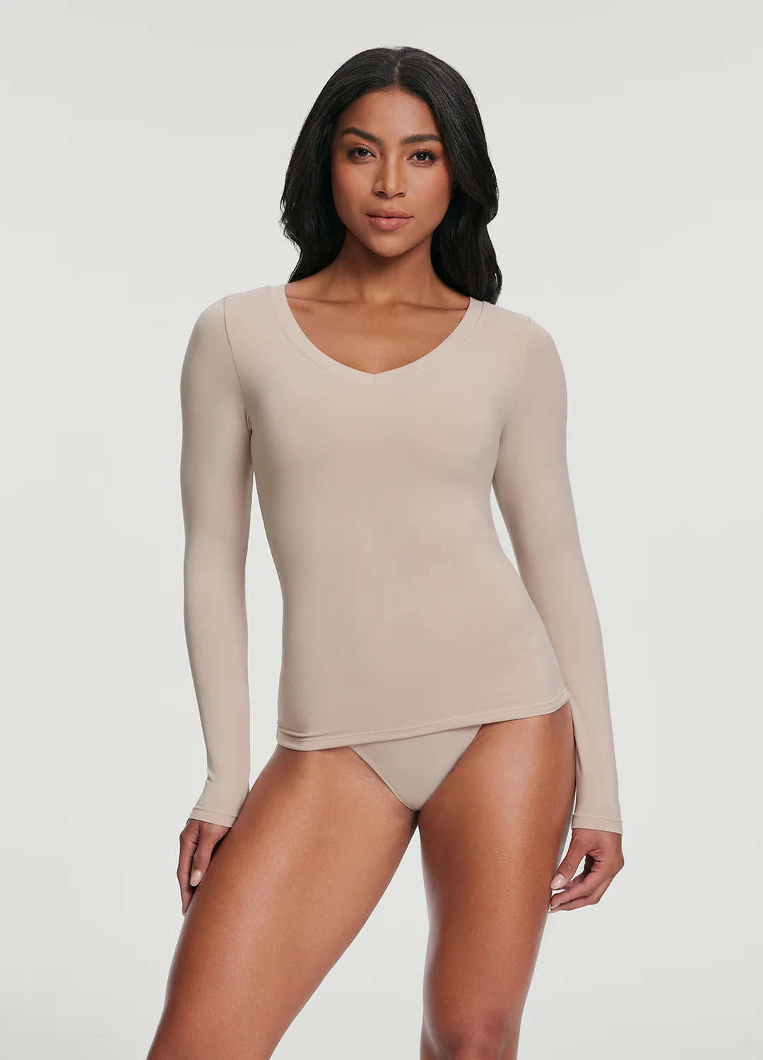 V-Neck Long Sleeve Top - Image 3
