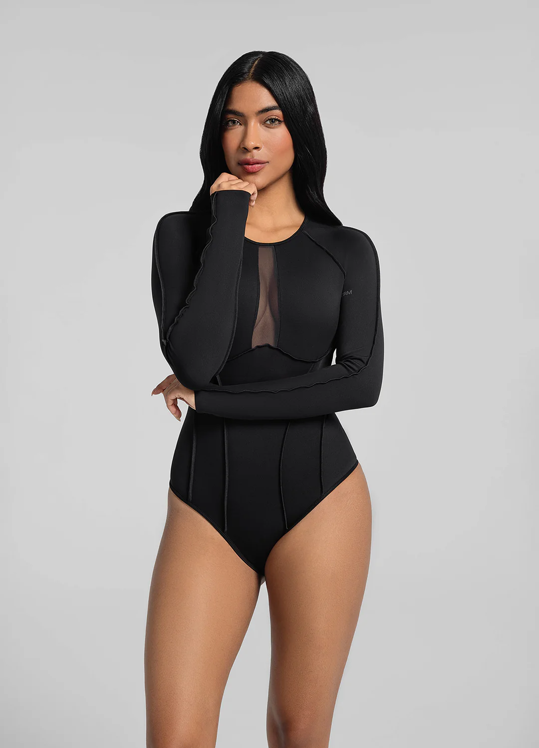 V-Panel Mesh Bodysuit - Image 4