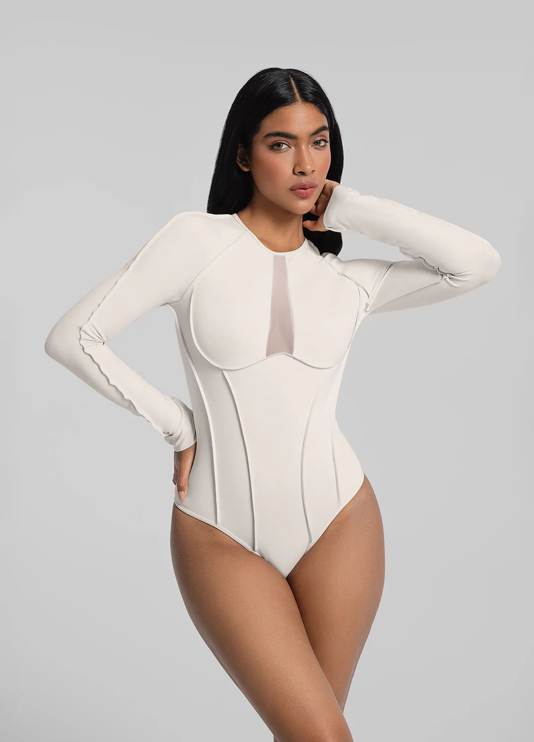 V-Panel Mesh Bodysuit - Image 5