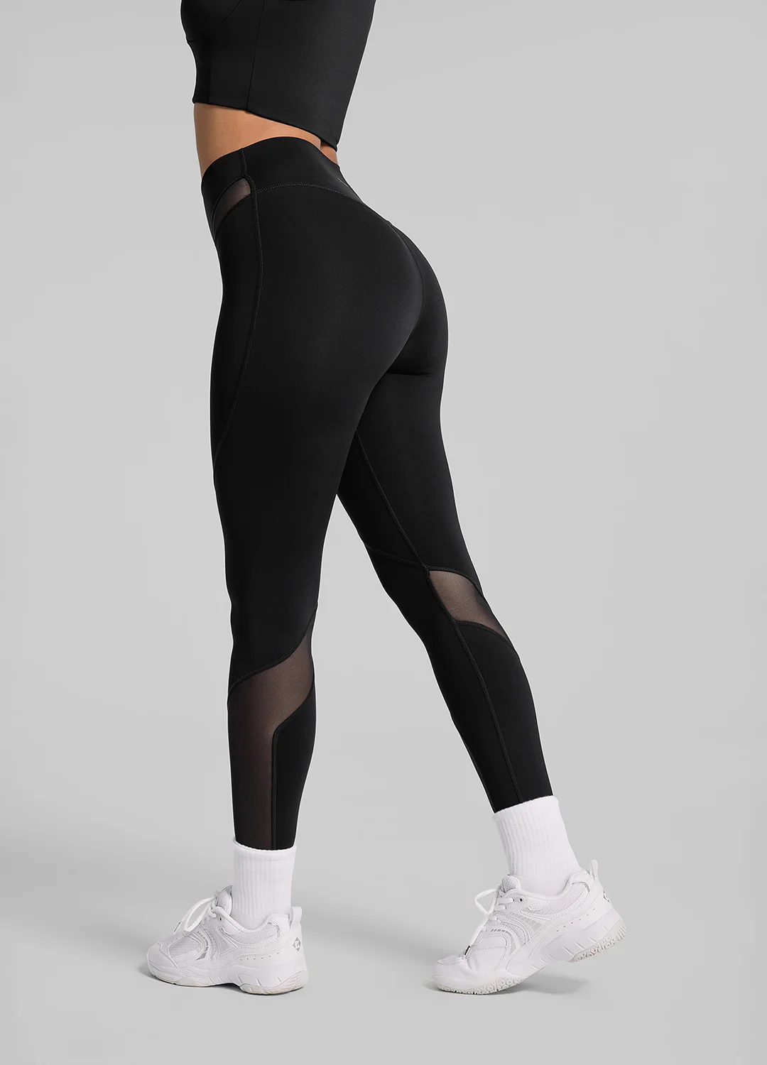Zip Front Mesh Leggings - Image 2
