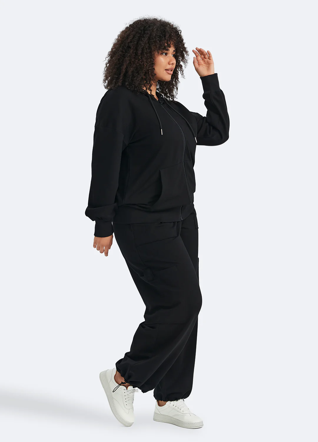 Zip Up Hoodie with Pockets - Image 11