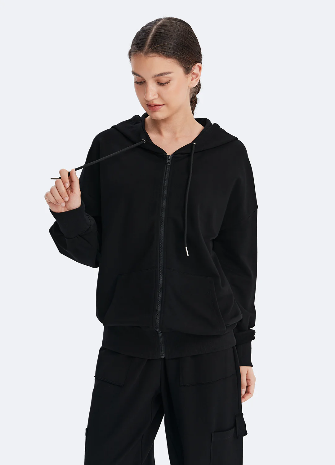 Zip Up Hoodie with Pockets - Image 2