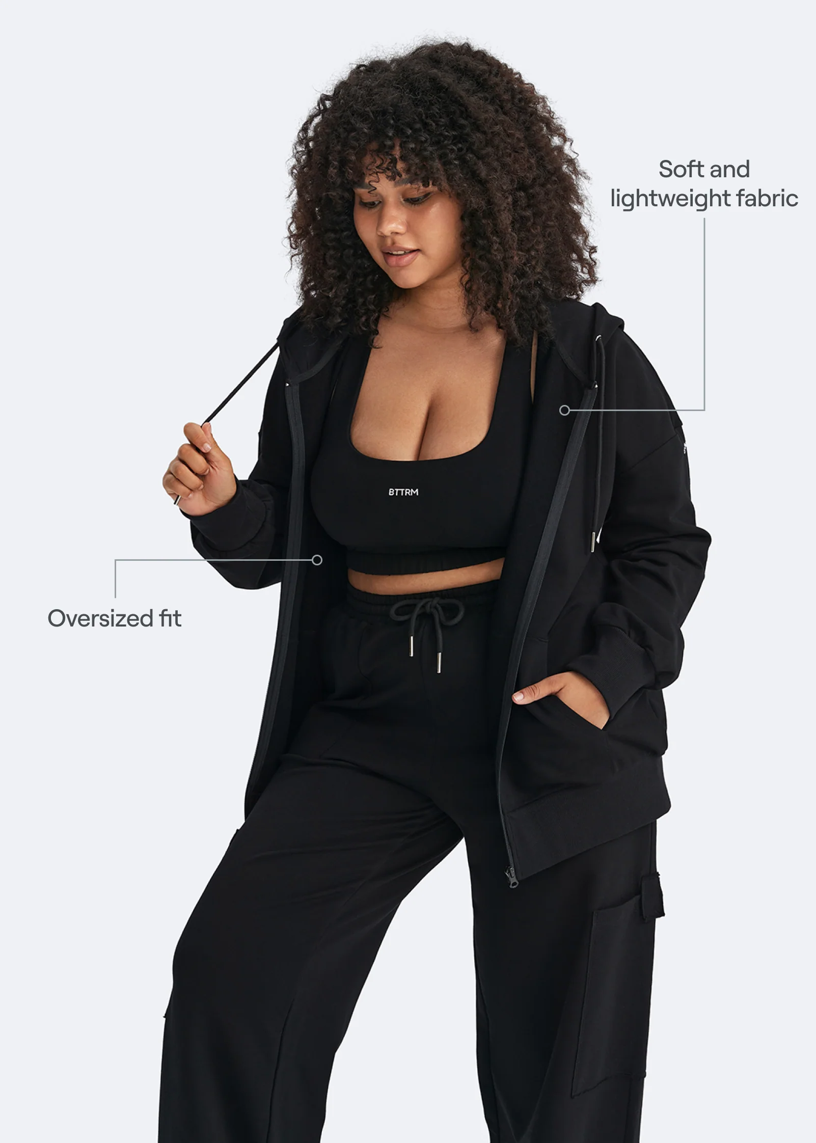 Zip Up Hoodie with Pockets - Image 8