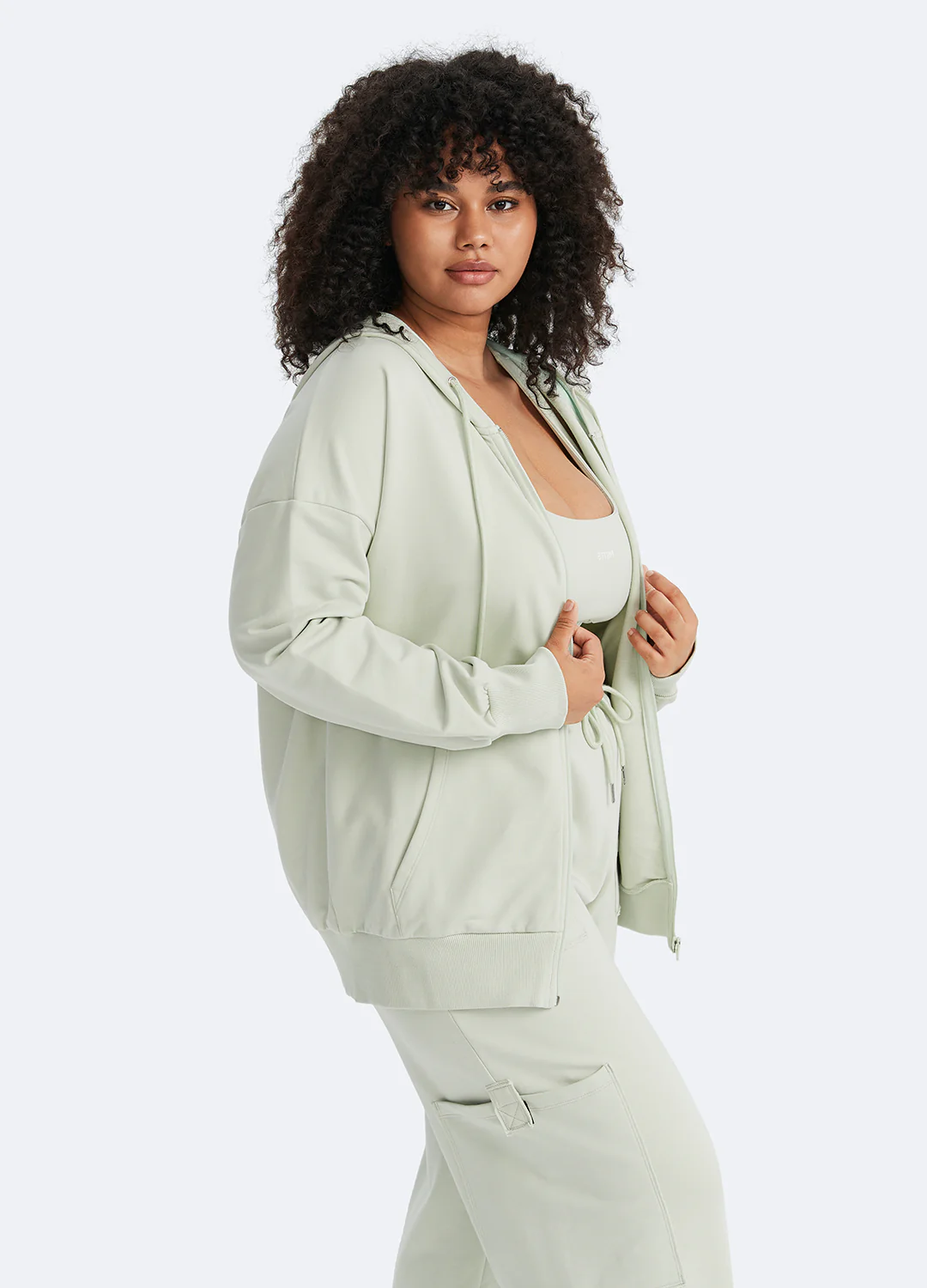 Zip Up Hoodie with Pockets - Image 10