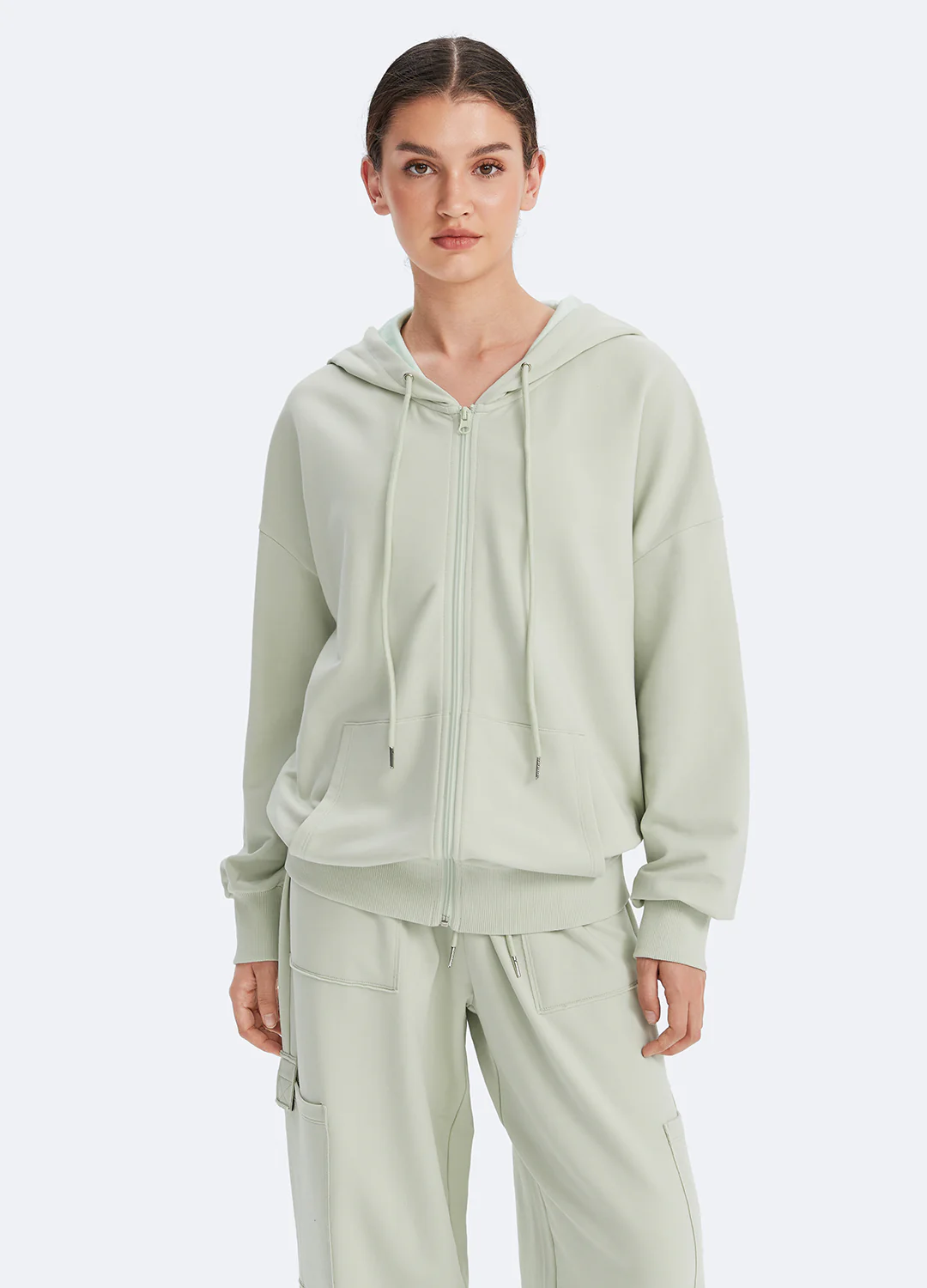 Zip Up Hoodie with Pockets - Image 2
