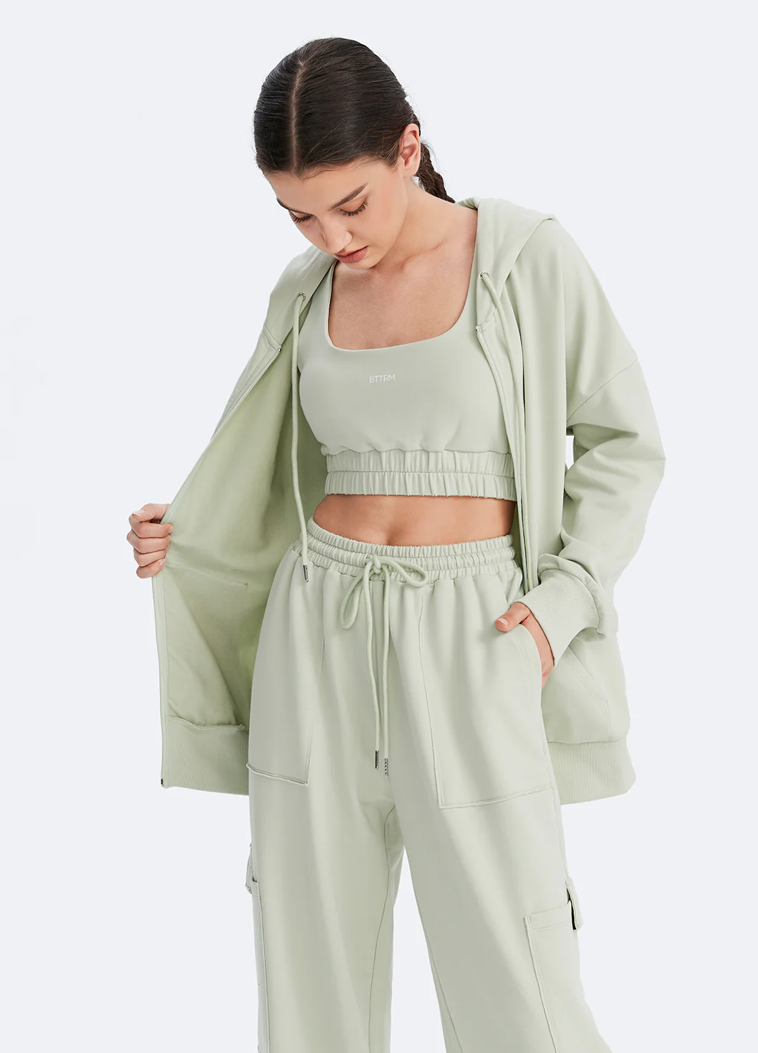 Zip Up Hoodie with Pockets - Image 5