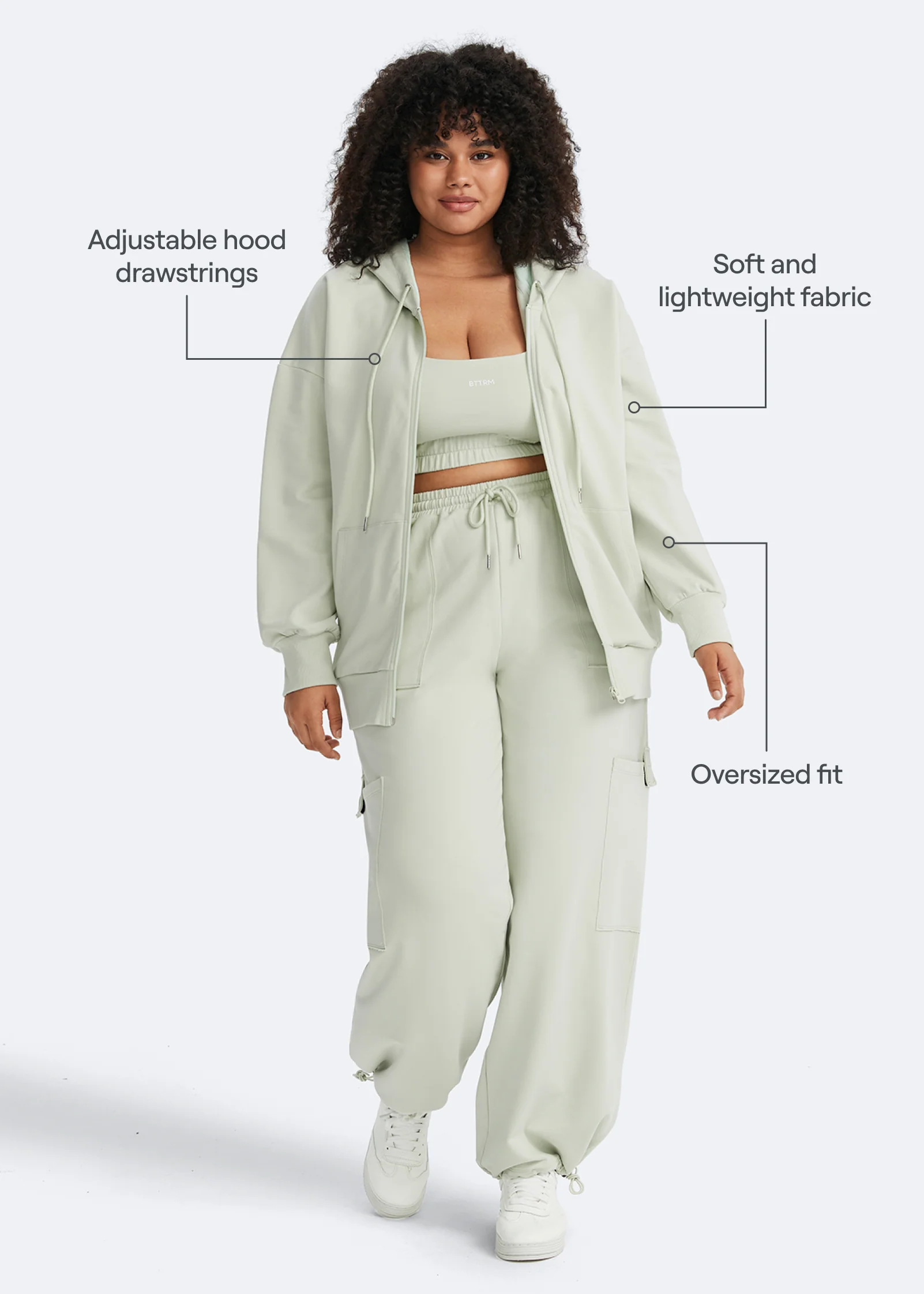 Zip Up Hoodie with Pockets - Image 8
