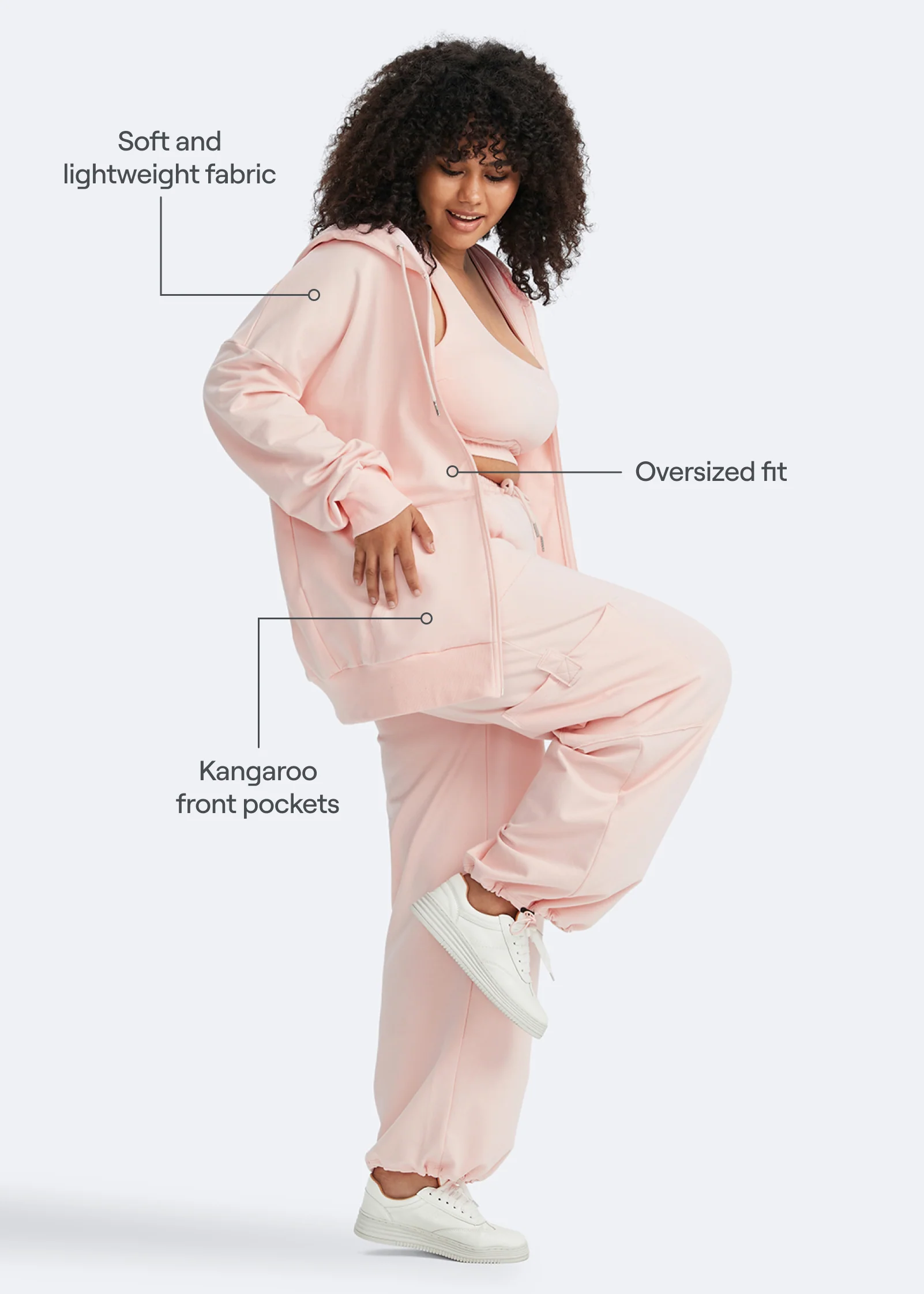 Zip Up Hoodie with Pockets - Image 8