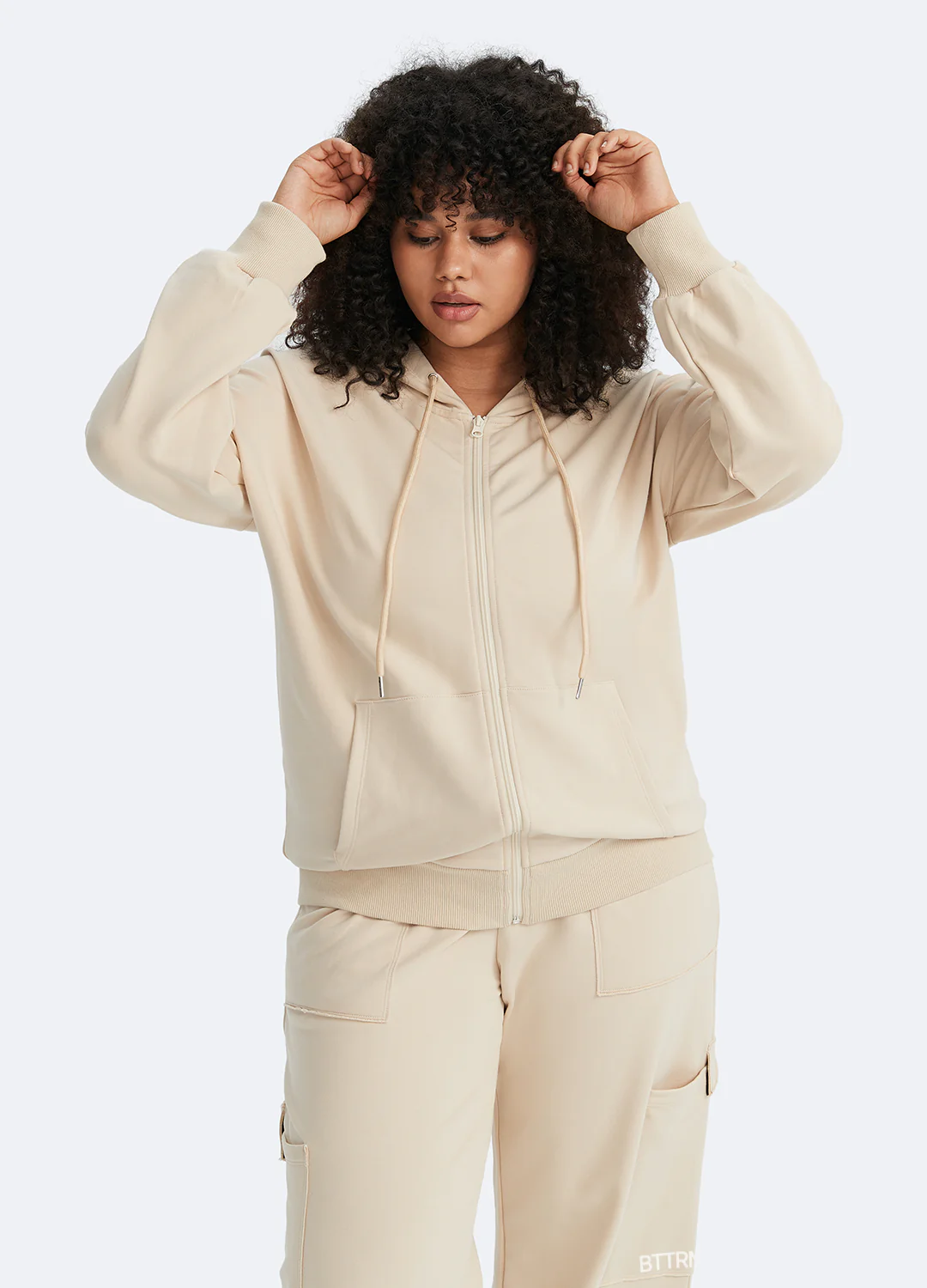 Zip Up Hoodie with Pockets - Image 2